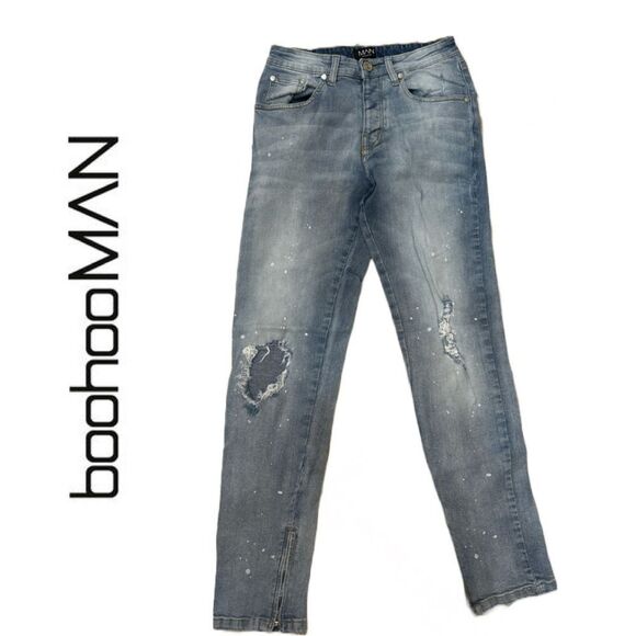 Boohoo‎ Man Distressed Jeans - Size 30 x 32 - Picture 1 of 3